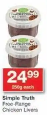 Checkers Simple Truth Free-Range Chicken Livers offer