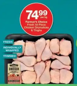 Checkers Farmer's Choice Fresh Chicken Drumsticks & Thighs offer