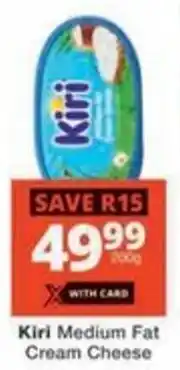 Checkers Kiri Medium Fat Cream Cheese offer
