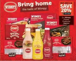 Checkers Wimpy Frozen Products/ Sauces offer