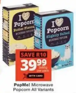 Checkers PopMe! Microwave Popcorn All Variants offer