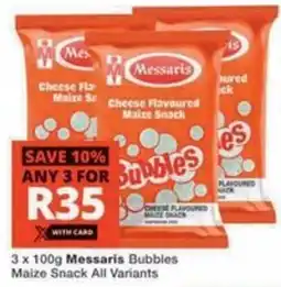 Checkers Messaris Bubbles Maize Snack All Variants offer