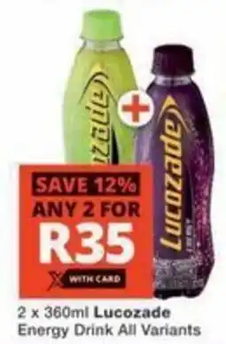 Checkers Lucozade Energy Drink All Variants offer