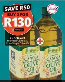 Checkers B-well Blended Canola & Extra Virgin Olive Oil offer