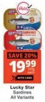 Checkers Lucky Star Sardines All Variants offer