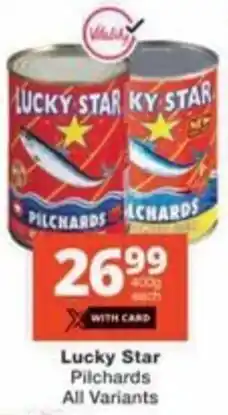 Checkers Lucky Star Pilchards All Variants offer