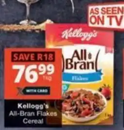 Checkers Kellogg's All-Bran Flakes Cereal offer