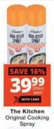 Checkers The Kitchen Original Cooking Spray offer