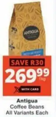 Checkers Antigua Coffee Beans offer