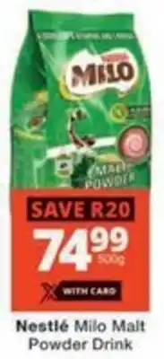 Checkers Nestlé Milo Malt Powder Drink offer