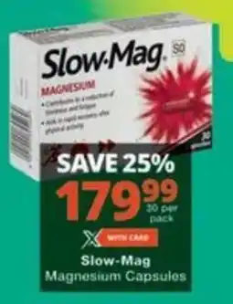 Checkers Slow-Mag Magnesium Capsules offer