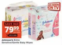 Checkers Johnson's Extra Sensitive/ Gentle Baby Wipes offer