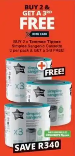 Checkers Tommee Tippee Simplee Sangenic Cassette offer