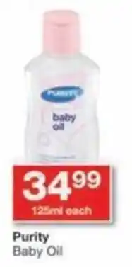 Checkers Purity Baby Oil offer