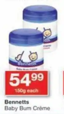 Checkers Bennetts Baby Bum Crème offer