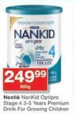 Checkers Nestlé Nankid Optipro Stage 4 3-5 Years Premium Drink For Growing Children offer