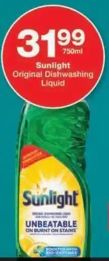 Checkers Sunlight Original Dishwashing Liquid offer