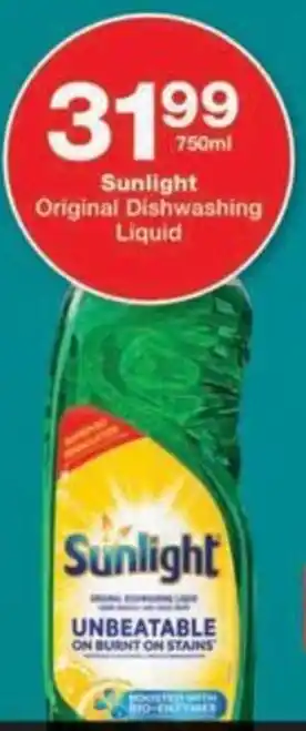 Checkers Sunlight Original Dishwashing Liquid offer
