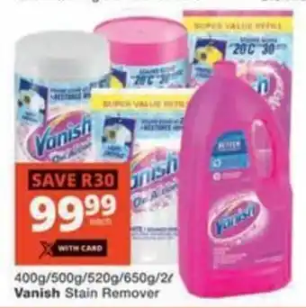 Checkers Vanish Stain Remover offer