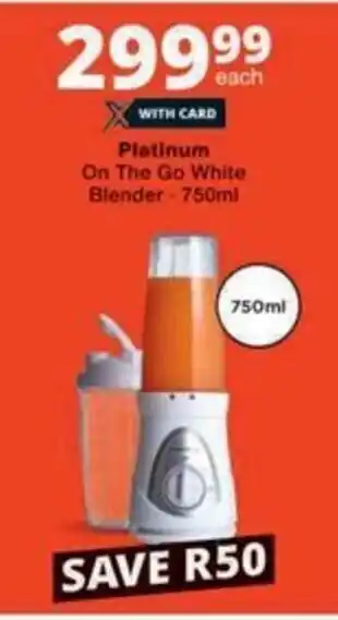 Checkers Platinum On The Go White Blender offer