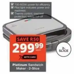 Checkers Platinum Sandwich Maker offer