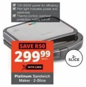 Checkers Platinum Sandwich Maker offer
