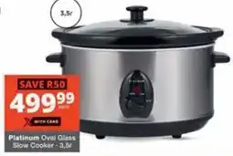 Checkers Platinum Oval Glass Slow Cooker offer