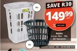 Checkers Addis Linen Bin offer