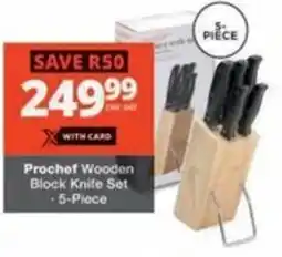 Checkers Prochef Wooden Block Knife Set offer