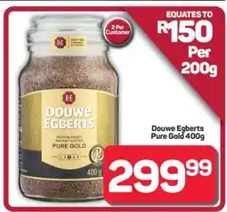 Pick n Pay Hypermarket Douwe Egberts Pure Gold 400g offer