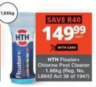 Checkers HTH Floater+ Chlorine Pool Cleaner offer