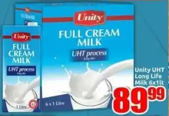 Three Star Cash and Carry Unity UHT Long Life Milk offer