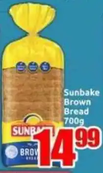 Three Star Cash and Carry Sunbake Brown Bread offer