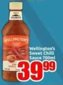 Three Star Cash and Carry Wellington's Sweet Chilli Sauce offer