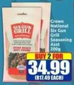 Three Star Cash and Carry Crown National Six Gun Grill Seasoning Asst offer