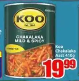 Three Star Cash and Carry Koo Chakalaka Asst offer