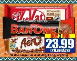 Three Star Cash and Carry Nestle Large Bar Asst offer