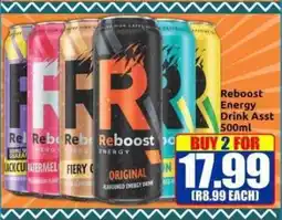 Three Star Cash and Carry Reboost Energy Drink Asst offer