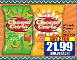 Three Star Cash and Carry Willards Cheese Curls Asst offer