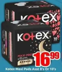 Three Star Cash and Carry Kotex Maxi Pads Asst offer