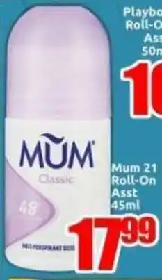 Three Star Cash and Carry Mum 21 Roll-On Asst offer