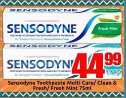 Three Star Cash and Carry Sensodyne Toothpaste Multi Care/ Clean & Fresh/ Fresh Mint offer