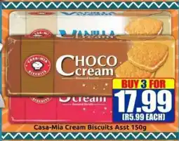 Three Star Cash and Carry Casa-Mia Cream Biscuits Asst offer