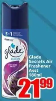 Three Star Cash and Carry Glade Secrets Air Freshener Asst offer