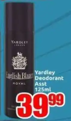 Three Star Cash and Carry Yardley Deodorant Asst offer
