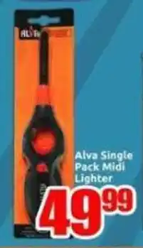 Three Star Cash and Carry Alva Single Pack Midi Lighter offer