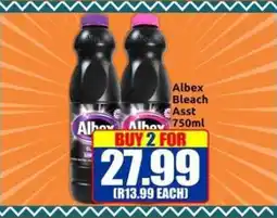 Three Star Cash and Carry Albex Bleach Asst offer