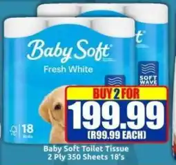 Three Star Cash and Carry Baby Soft Toilet Tissue 2 Ply 350 Sheets offer