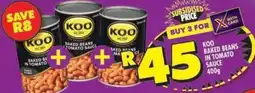 Shoprite Koo baked beans in tomato sauce offer