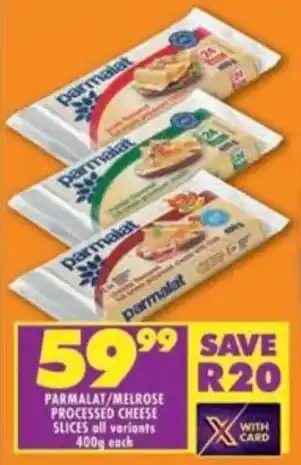 Shoprite Parmalat/ melrose processed cheese slices offer